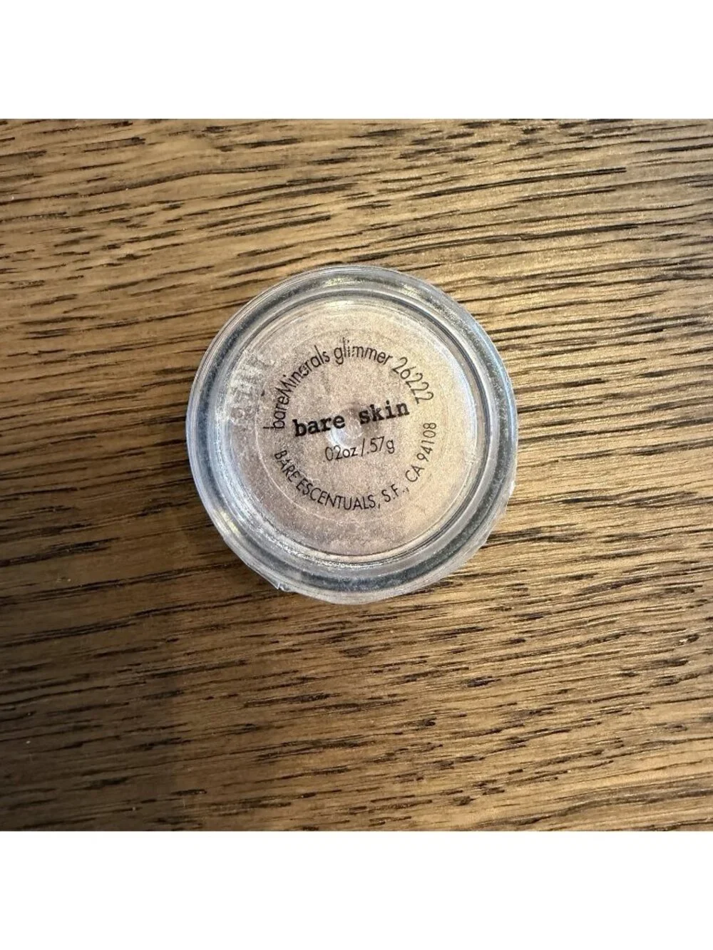 Bareminerals Bare Skin Glimmer Eyeshadow .02 oz New Sealed Clear Label Brown